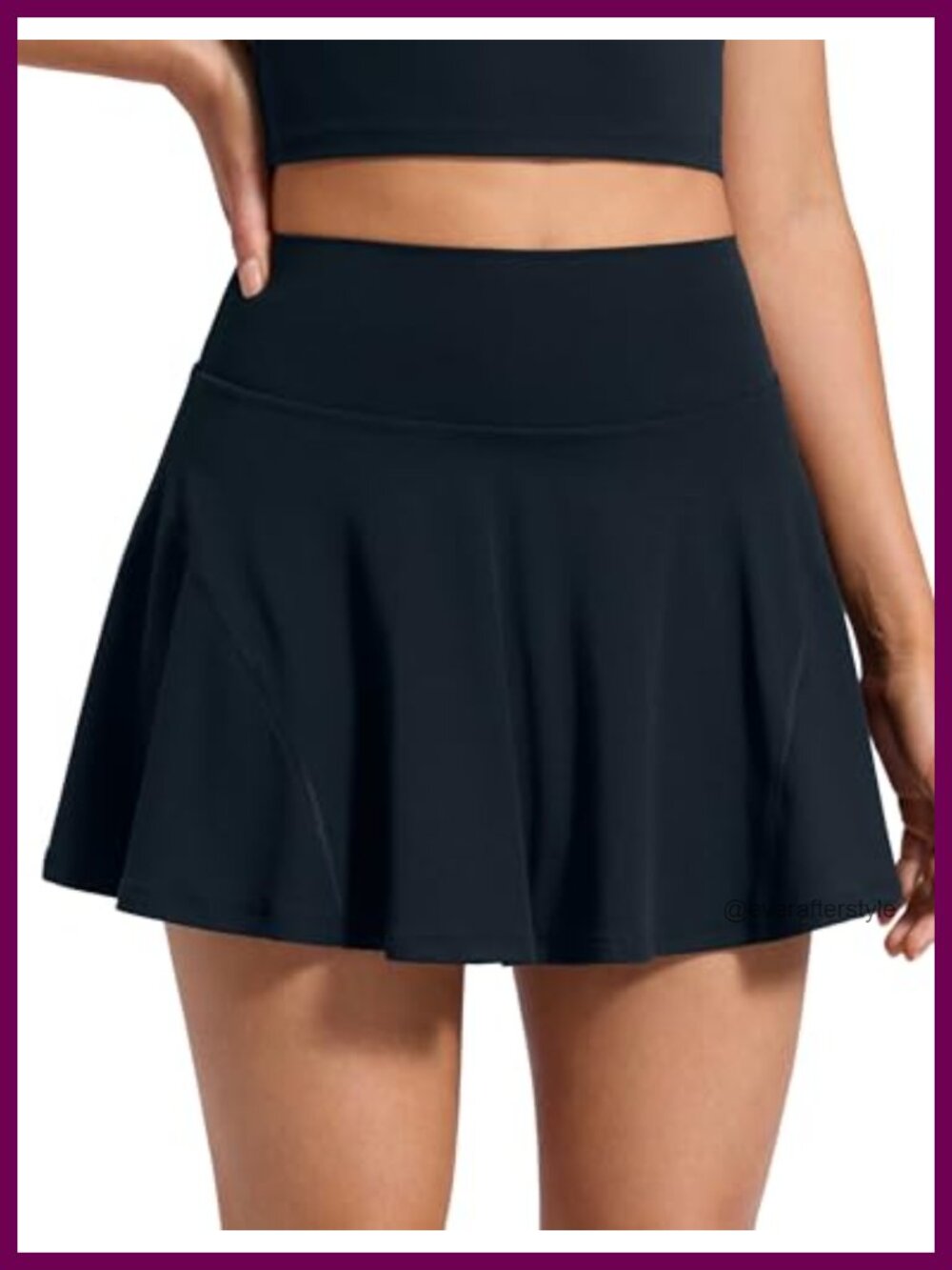 Softretch Flowy Pleated Tennis Skort High Waisted Built-in Shorts Pockets